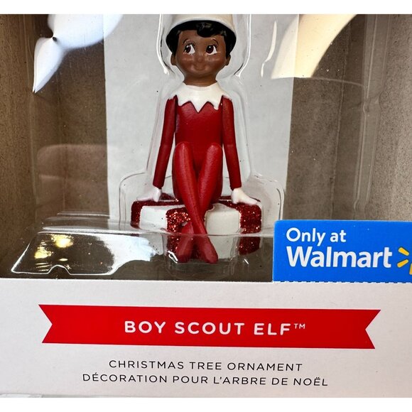 Hallmark Boy Scout Elf On The Shelf & Sloth Christmas Tree Ornaments Set 2 NEW - Picture 2 of 12